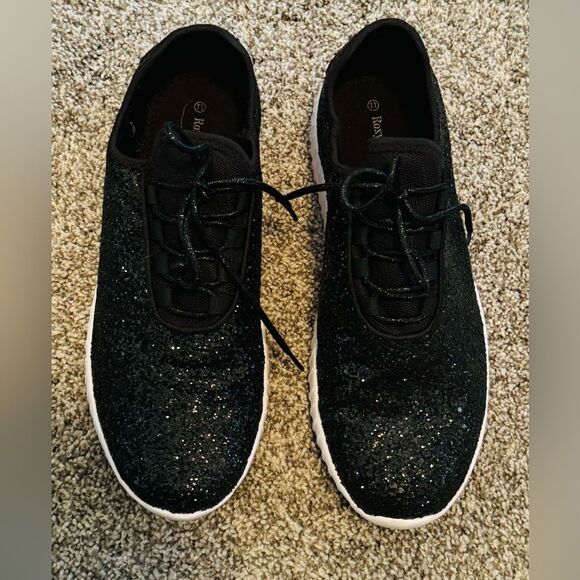 Roxy Rose Women's Size 11 Black Glitter Sneakers Brand New - Picture 1 of 5